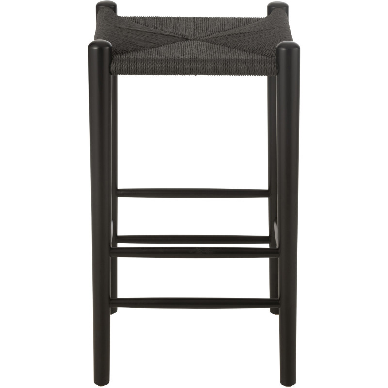Tabouret de bar moderne en Bois de hêtre Corde Noir Orient - 2