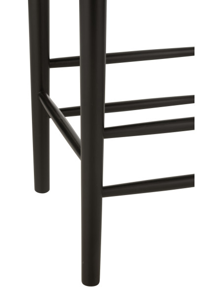 Tabouret de bar moderne en Bois de hêtre Corde Noir Orient - 3