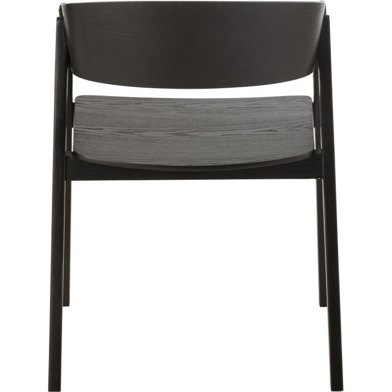 Fauteuil de table moderne en Bois de frêne Corde Noir Naga - 4