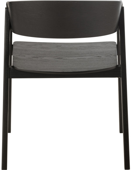 Fauteuil de table moderne en Bois de frêne Corde Noir Naga - 4