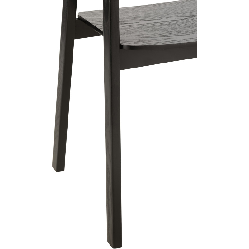 Fauteuil de table moderne en Bois de frêne Corde Noir Naga - 5