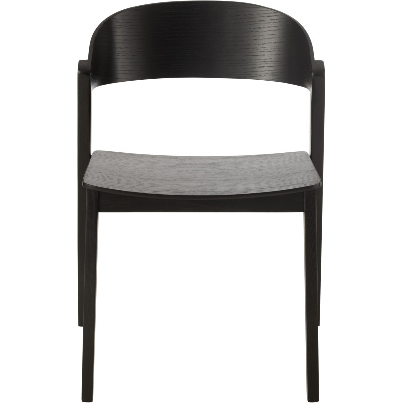 Chaise moderne en Bois de chêne Noir Laga - 2