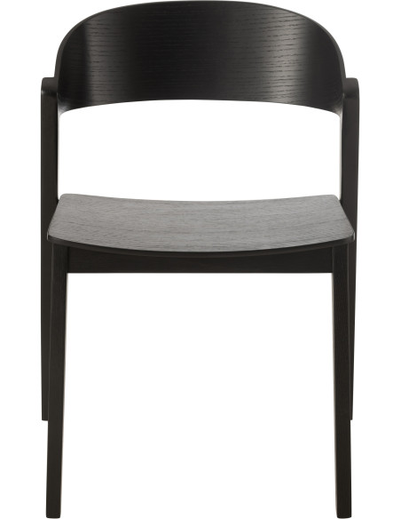 Chaise moderne en Bois de chêne Noir Laga - 2