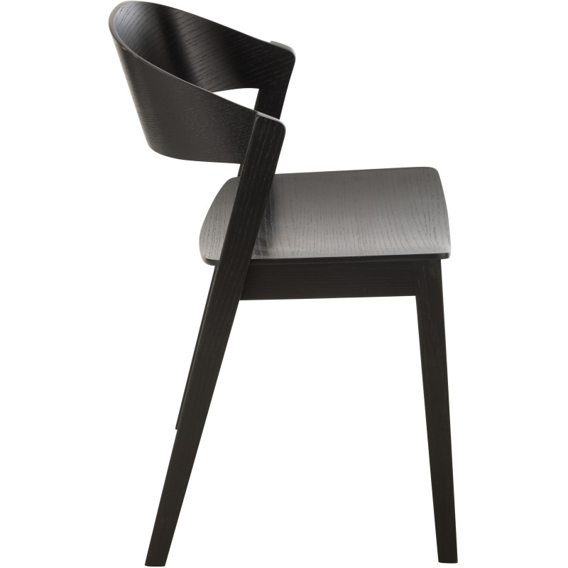 Chaise moderne en Bois de chêne Noir Laga - 3