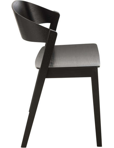 Chaise moderne en Bois de chêne Noir Laga - 3