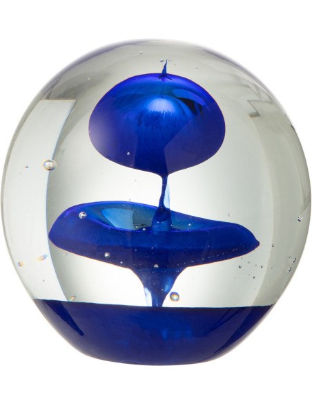 Sulfure Ronde Bulle Rondo en Verre Bleu foncé 10 cm - 1