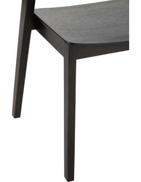 Chaise moderne en Bois de chêne Noir Laga - 5