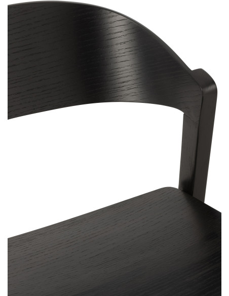 Chaise moderne en Bois de chêne Noir Laga - 7