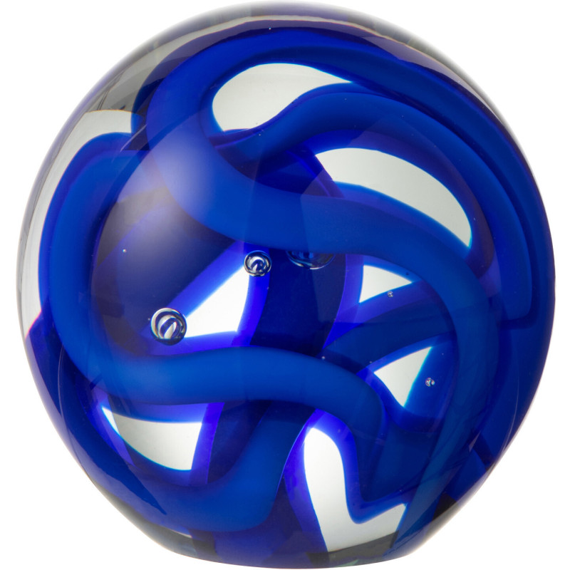 Sulfure Ronde Ruban Ribbon en Verre Bleu foncé 10 cm - 1