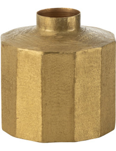 Vase original Rond Hauteur 28 cm en Métal Doré Squarish - 1