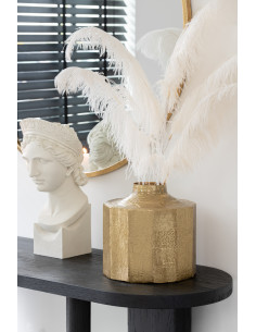 Vase original Rond Hauteur 28 cm en Métal Doré Squarish - 1 2