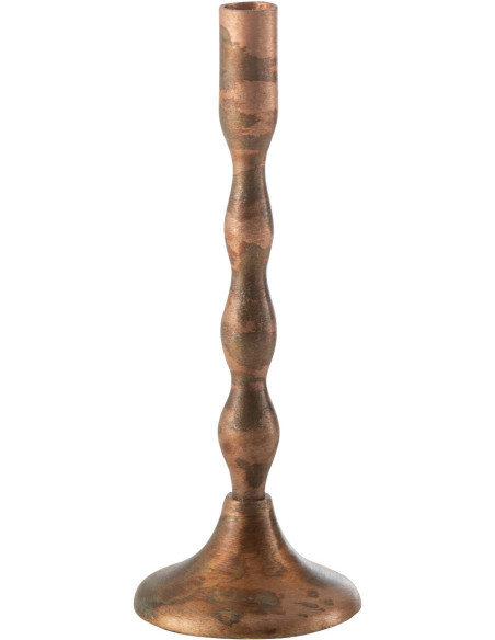 Bougeoir moderne Hauteur 27 cm en Métal Cuivré Sha - 1