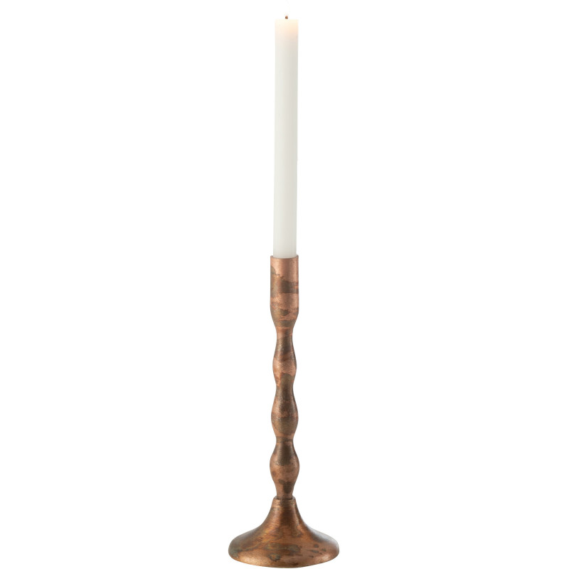 Bougeoir moderne Hauteur 27 cm en Métal Cuivré Sha - 2