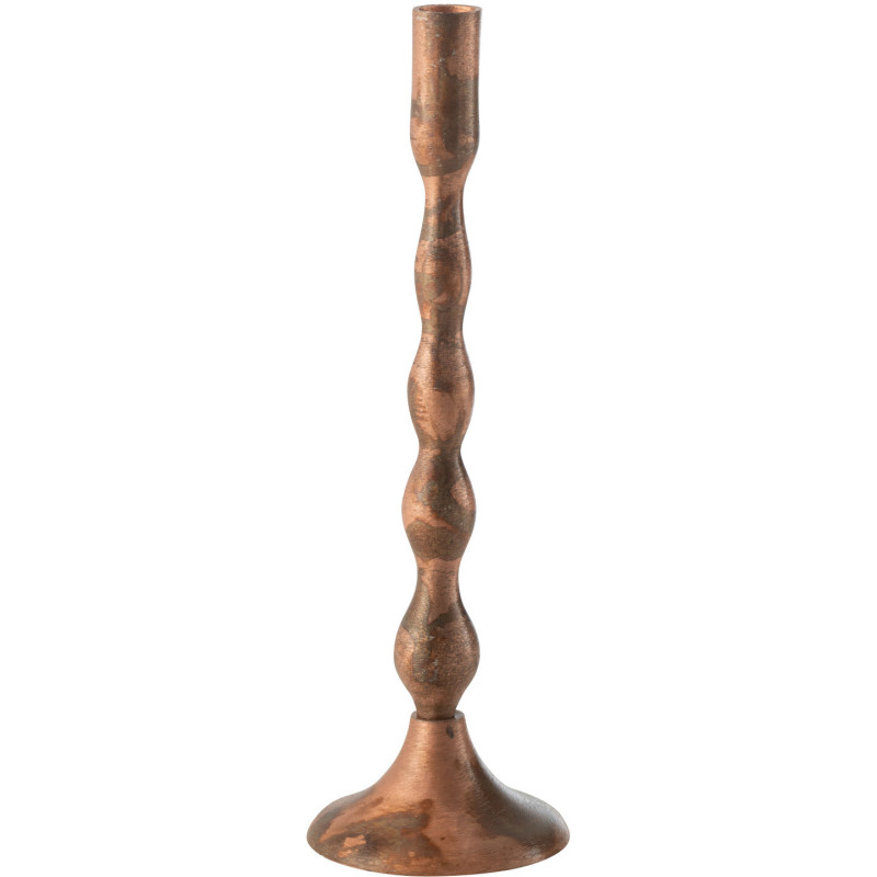 Bougeoir moderne XL Hauteur 33 cm en Métal Cuivré Sha - 1