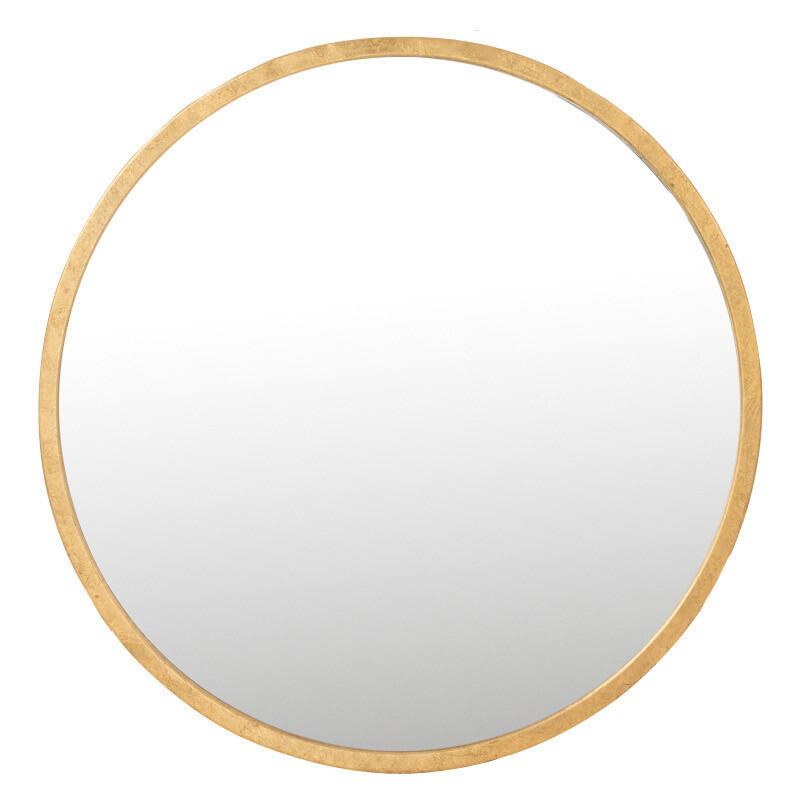 Miroir Mural Rond Mona en Métal Doré J-Line - 1