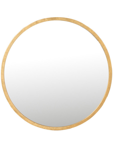 Miroir Mural Rond Mona en Métal Doré J-Line - 1