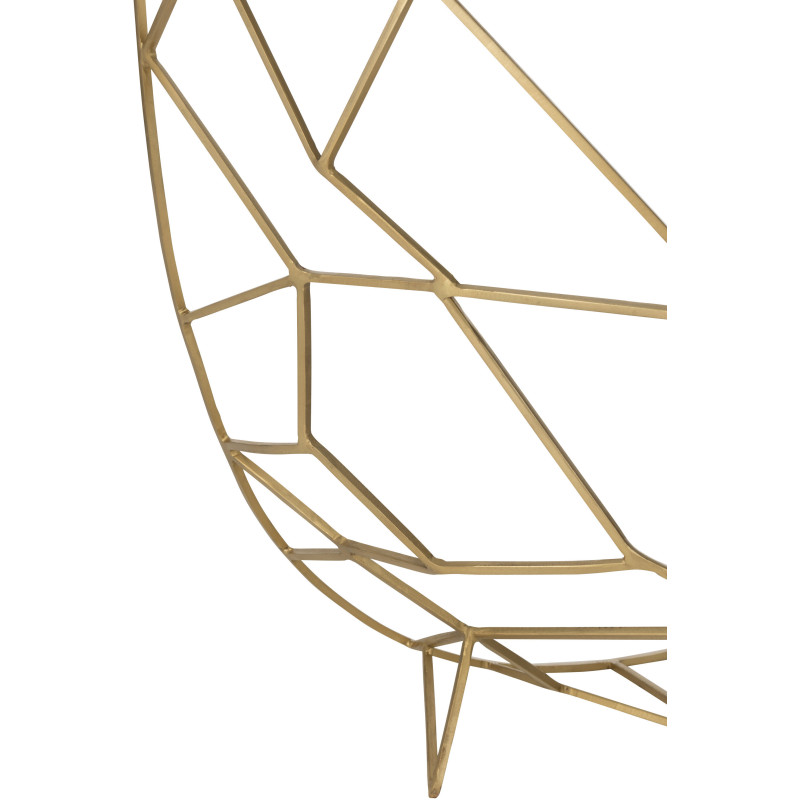 Console moderne Demi lune en Verre Transparent Métal Doré Velkar - 6