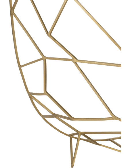 Console moderne Demi lune en Verre Transparent Métal Doré Velkar - 6