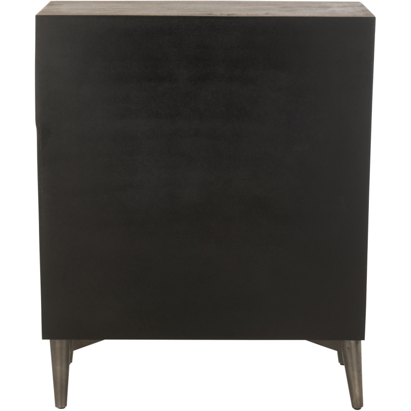 Buffet moderne Bas 2 portes en Bois de manguier Marron Qalden - 5