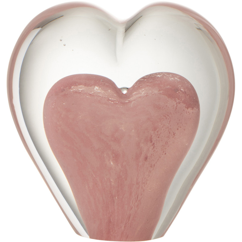 Sulfure Originale Coeur Roméo en Verre Rose 10 cm - 1
