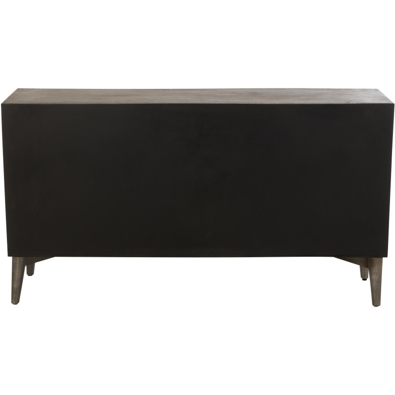 Buffet moderne Bas 4 portes en Bois de manguier Marron Qalden - 5