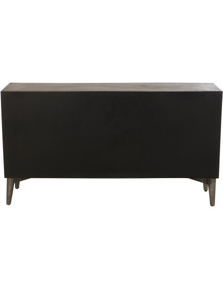 Buffet moderne Bas 4 portes en Bois de manguier Marron Qalden - 5