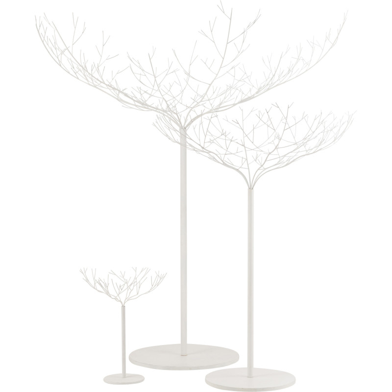 Arbre décoratif original XXL Branches nues Hauteur 250 cm en Métal Blanc Calyra - 4