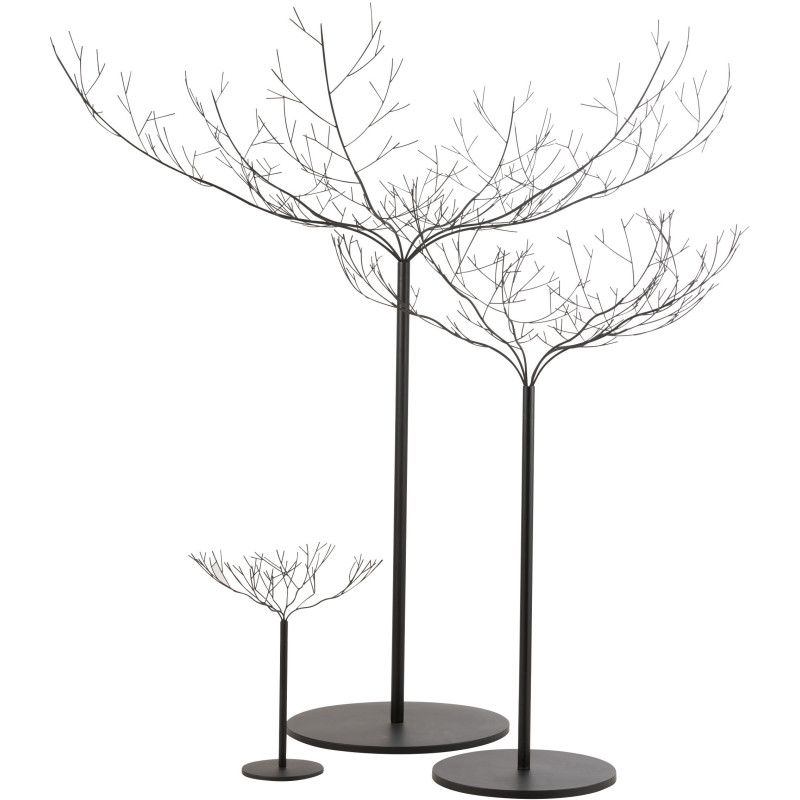 Arbre décoratif original XXL Branches nues Hauteur 250 cm en Métal Noir Calyra - 4