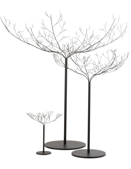 Arbre décoratif original XXL Branches nues Hauteur 250 cm en Métal Noir Calyra - 4