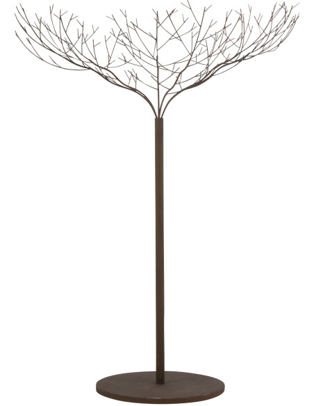 Arbre décoratif original XL Branches nues Hauteur 180 cm en Métal Marron rouille Calyra - 1