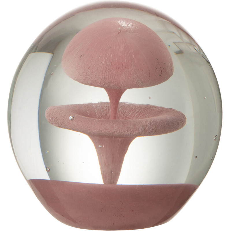 Sulfure Ronde Bulle Rondo en Verre Rose 8 cm - 1