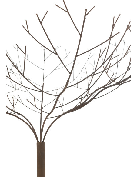 Arbre décoratif original XL Branches nues Hauteur 180 cm en Métal Marron rouille Calyra - 3