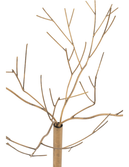 Arbre décoratif original Branches nues Hauteur 75 cm en Métal Doré Calyra - 3