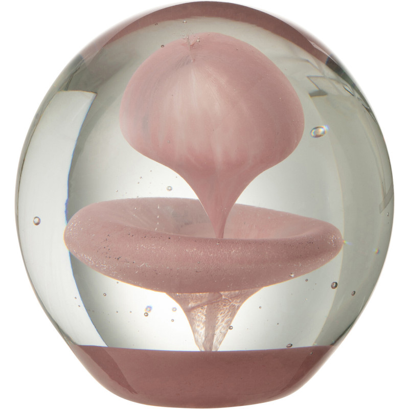 Sulfure Ronde Bulle Rondo en Verre Rose 10 cm - 1