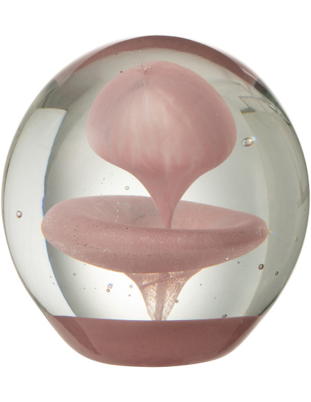 Sulfure Ronde Bulle Rondo en Verre Rose 10 cm - 1