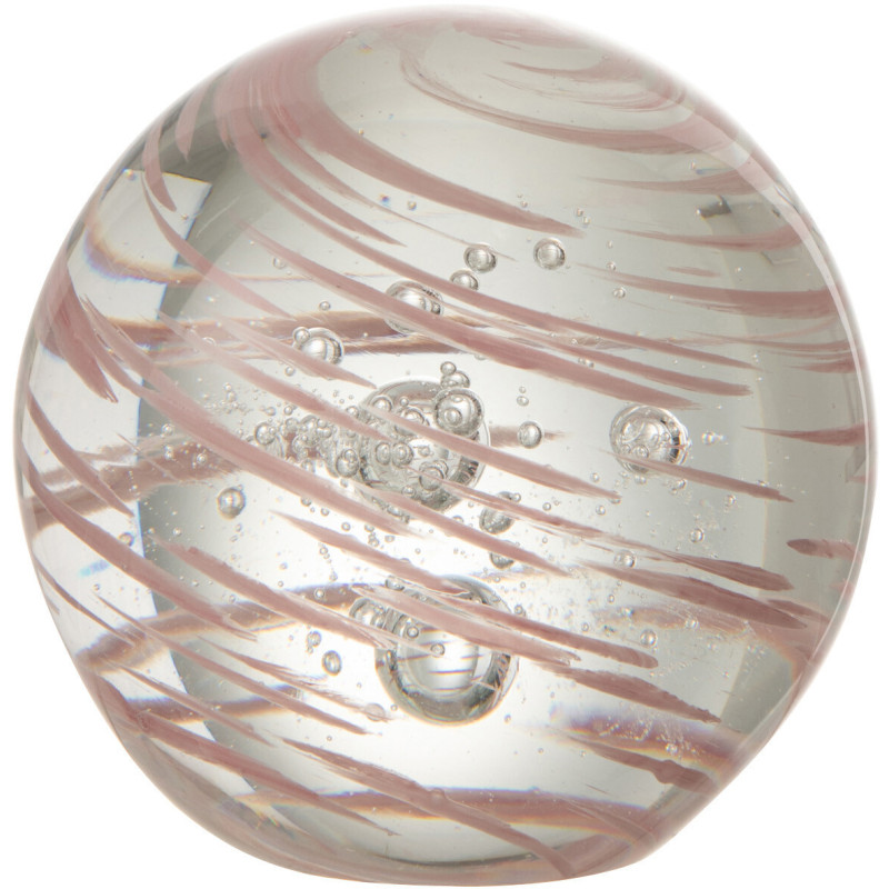 Sulfure Ronde Tourbillon Vortex en Verre Rose 8 cm - 1