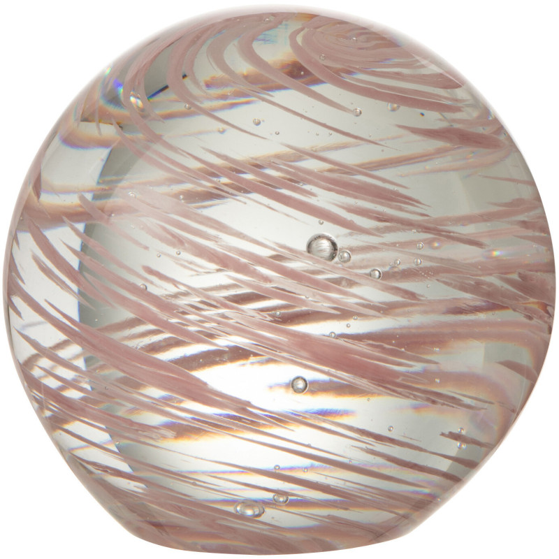 Sulfure Ronde Tourbillon Vortex en Verre Rose 10 cm - 1