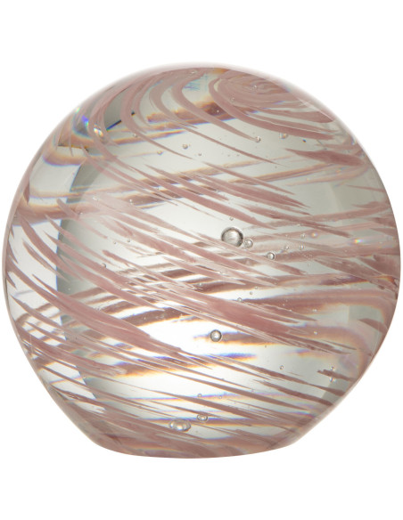 Sulfure Ronde Tourbillon Vortex en Verre Rose 10 cm - 1