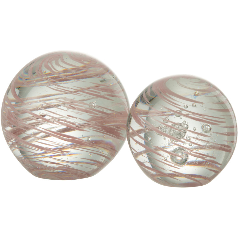 Sulfure Ronde Tourbillon Vortex en Verre Rose 10 cm - 2