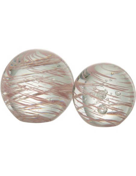 Sulfure Ronde Tourbillon Vortex en Verre Rose 10 cm - 2