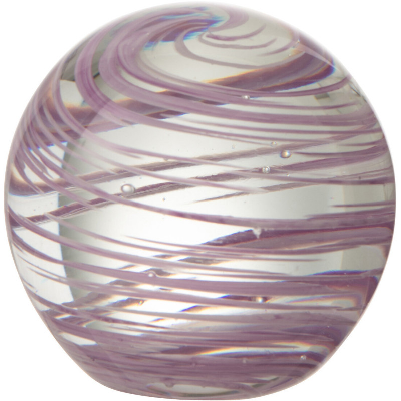 Sulfure Ronde Tourbillon Vortex en Verre Violet 8 cm - 1