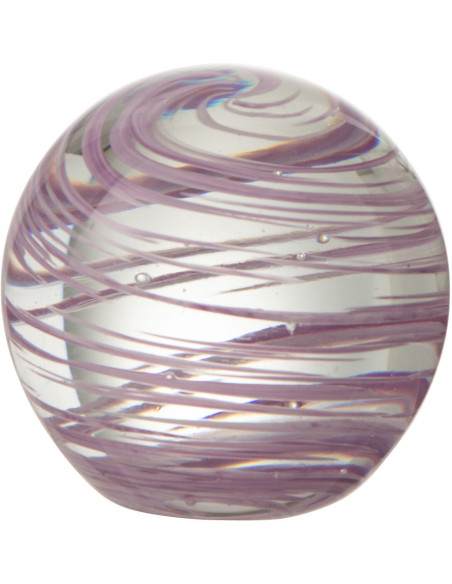 Sulfure Ronde Tourbillon Vortex en Verre Violet 8 cm J-Line - 1
