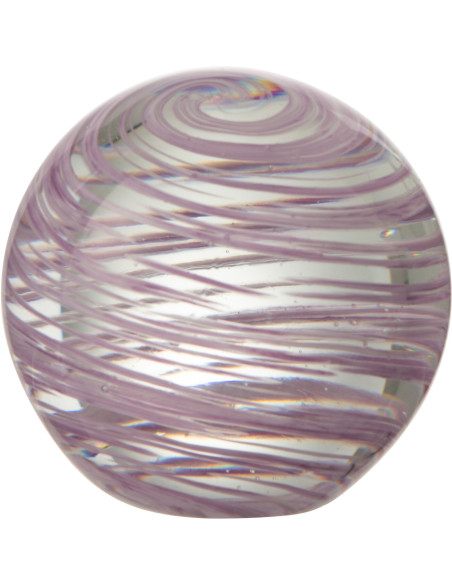 Sulfure Ronde Tourbillon Vortex en Verre Violet 10 cm - 1