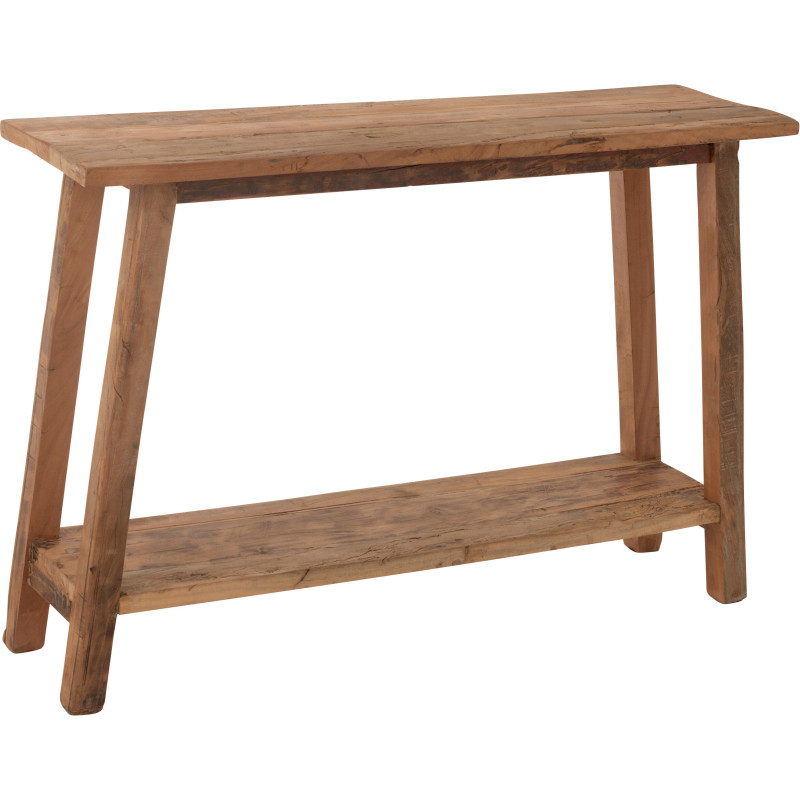 Console moderne Rectangulaire 1 étagère en Bois de manguier Naturel Cylorn - 1