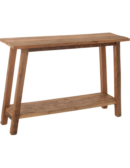 Console moderne Rectangulaire 1 étagère en Bois de manguier Naturel Cylorn - 1