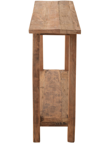 Console moderne Rectangulaire 1 étagère en Bois de manguier Naturel Cylorn - 4