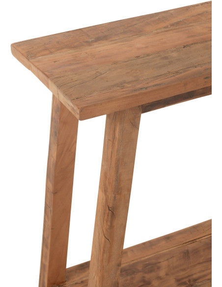 Console moderne Rectangulaire 1 étagère en Bois de manguier Naturel Cylorn - 6