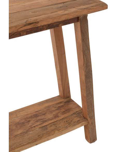 Console moderne Rectangulaire 1 étagère en Bois de manguier Naturel Cylorn - 7