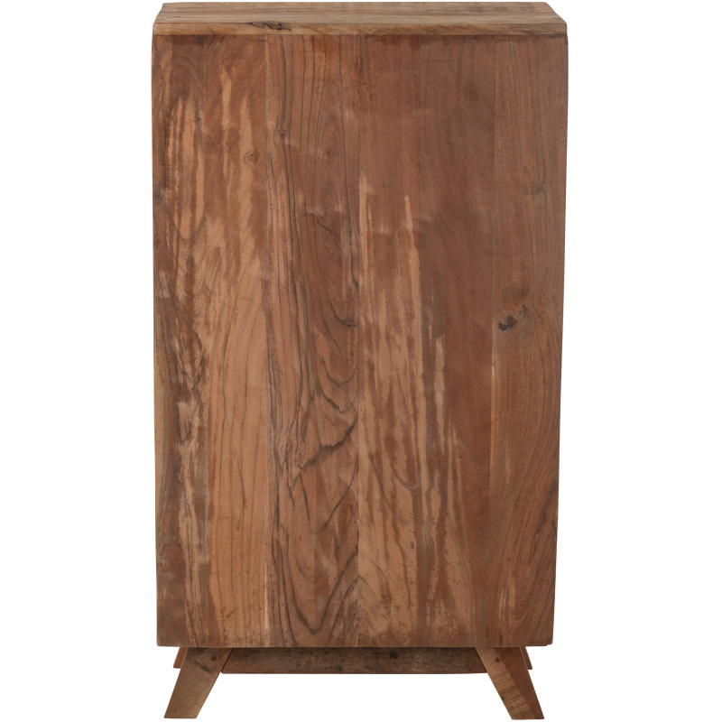 Meuble d'apothicaire revisité 1 porte 11 tiroirs en Bois recyclé Naturel Verre Semi-transparent Haldyn - 8