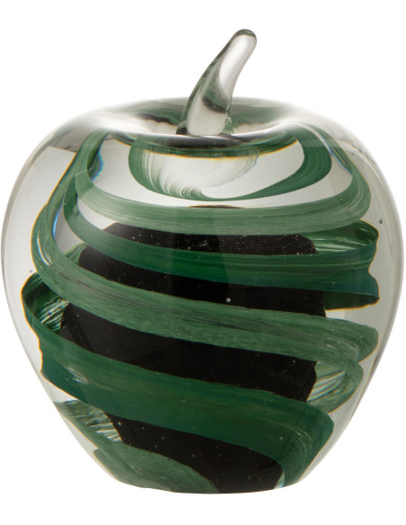 Sulfure Pomme Ruban Adam en Verre Vert 9 cm - 1